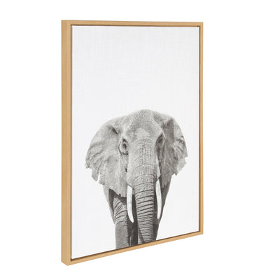 Sylvie Elephant Framed Canvas by Simon Te of Tai Prints