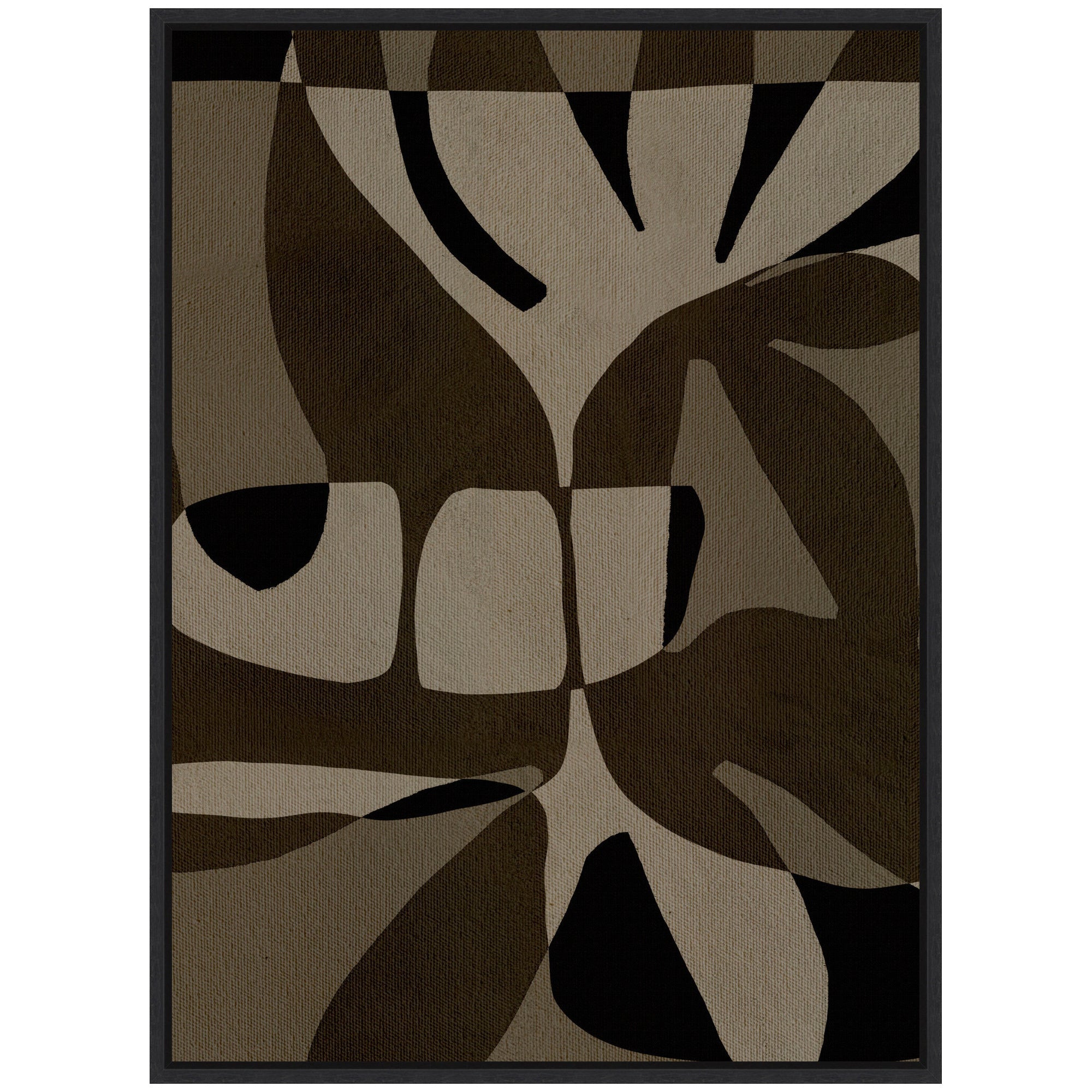 Sylvie Contour 2 Framed Canvas by Shatha Al Dafai