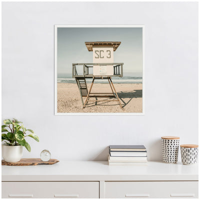 Sylvie SC3 Lifeguard Tower Framed Canvas by Alicia Bock