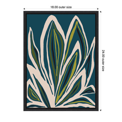 Sylvie Blue Flora 1 Framed Canvas by Alicia Bock