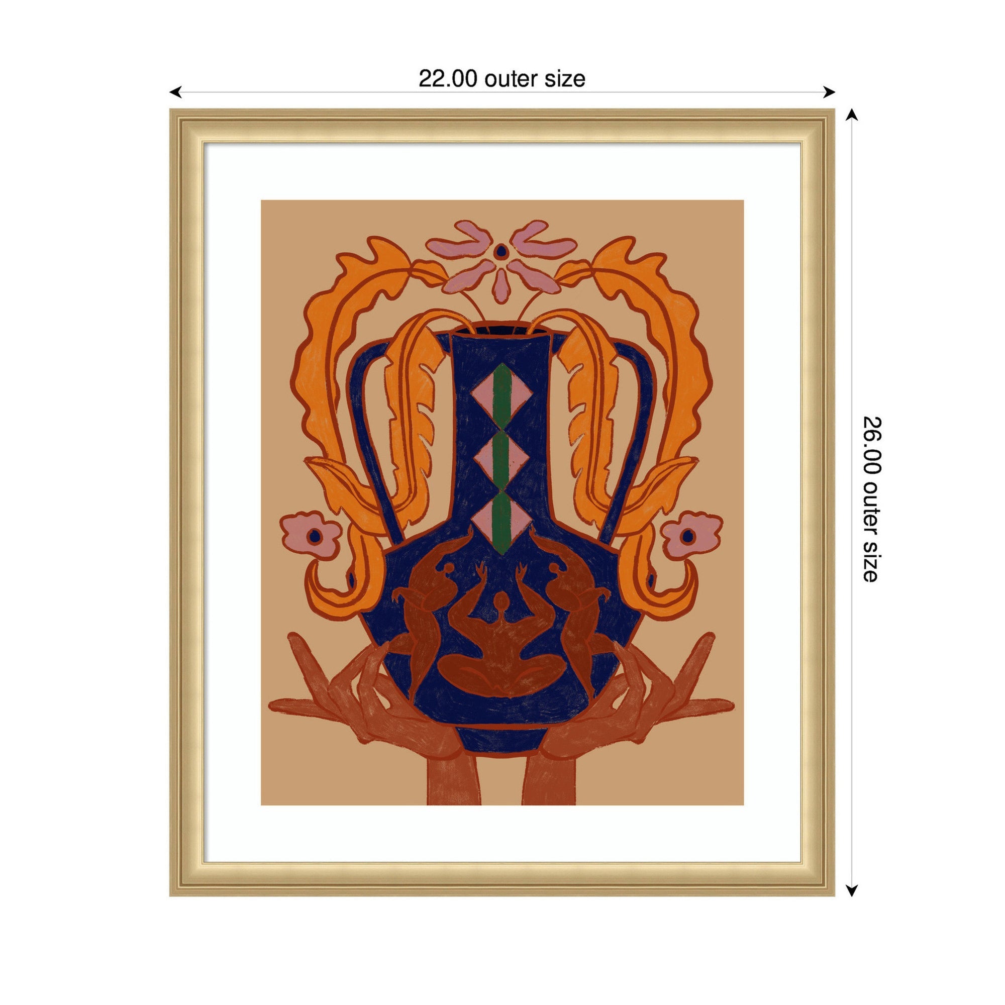 Vessel Collection Blossom by Arty Guava Framed Wall Art Print