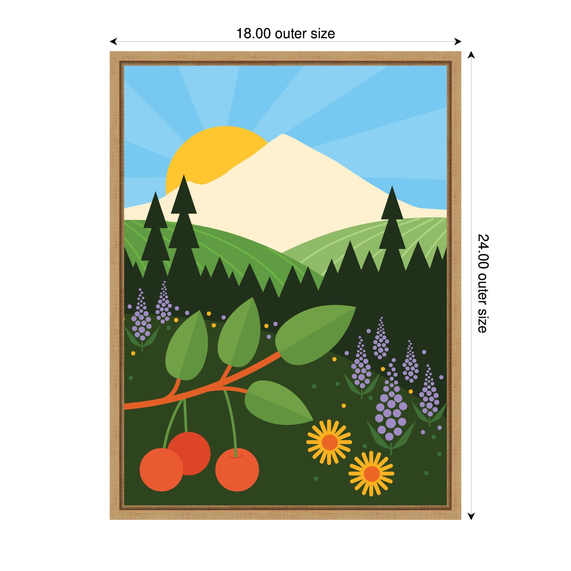 Sylvie Mount Hood Framed Canvas by Amber Leaders