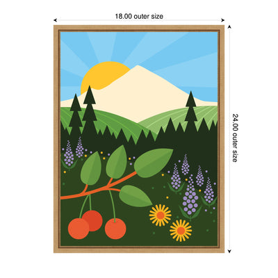 Sylvie Mount Hood Framed Canvas by Amber Leaders
