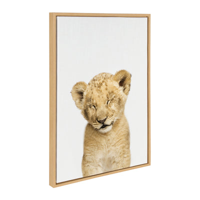 Sylvie Animal Studio Sleepy Lion Framed Canvas by kateandlaurel - product image 10 for Resin Society