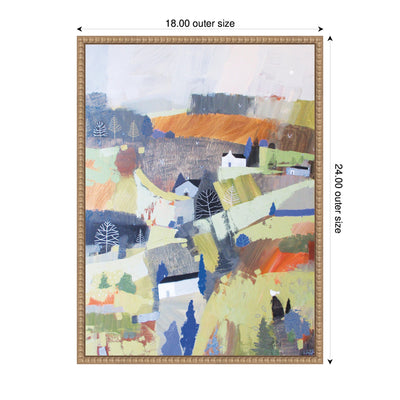 Sylvie Worlds View Framed Canvas by Giuliana Lazzerini