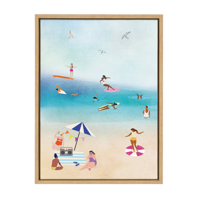 Sylvie Beach II Framed Canvas by kateandlaurel - main product image for Resin Society