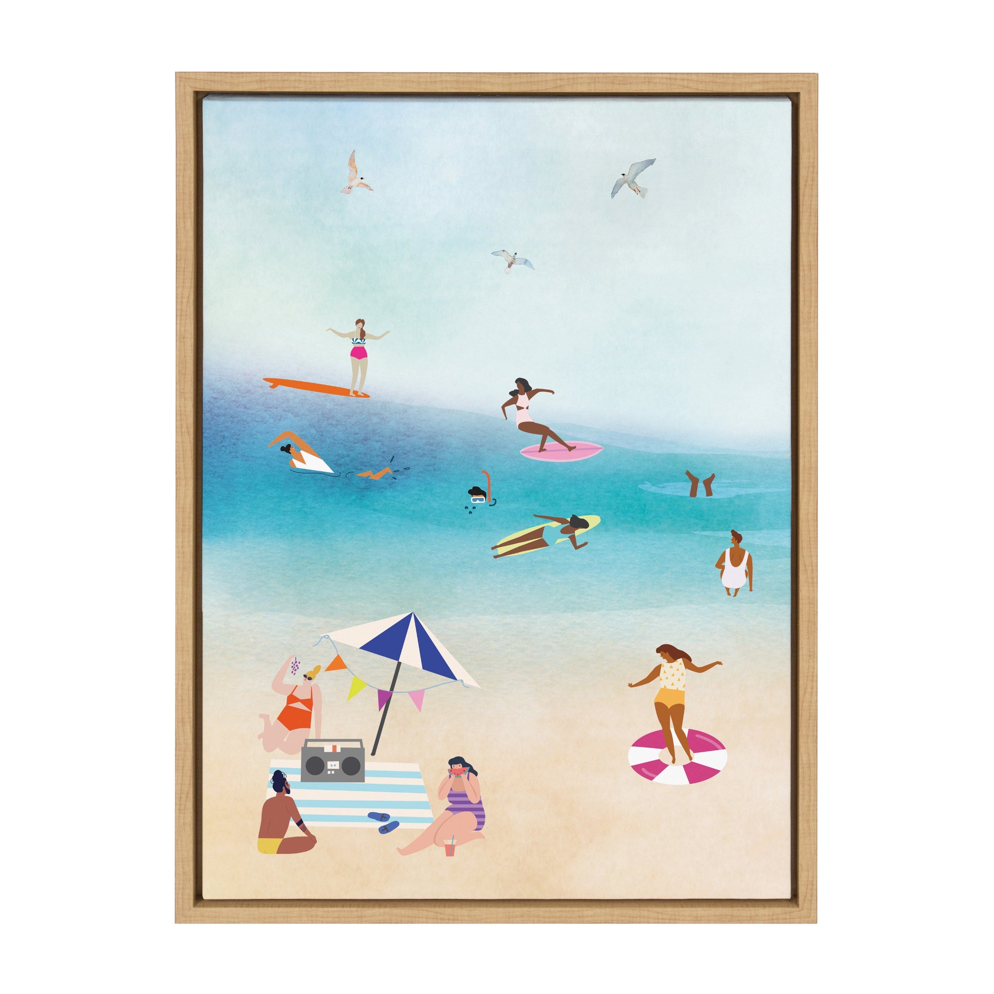 Sylvie Beach II Framed Canvas by kateandlaurel - product image 10 for Resin Society