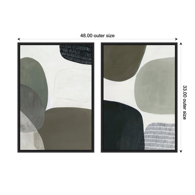 Shape Study No.
1 & No.
2 2 Piece Framed Canvas Wall Art Set by Amy Lighthall