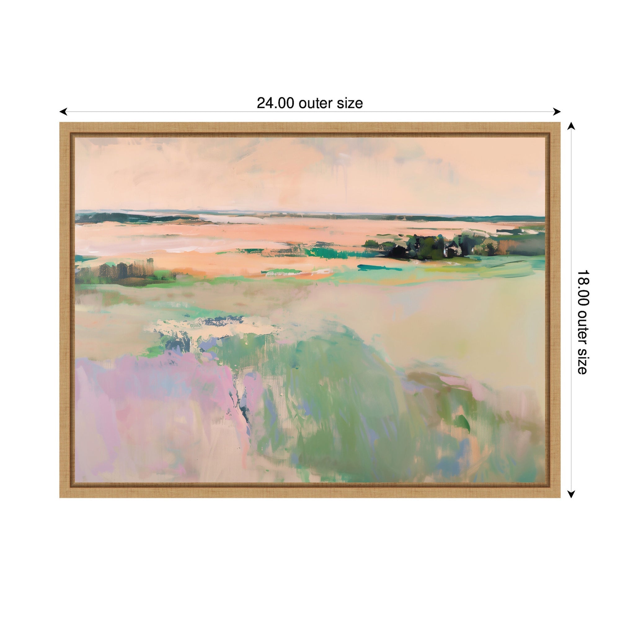 Sylvie Pastel Horizon III Framed Canvas by Amy Lighthall