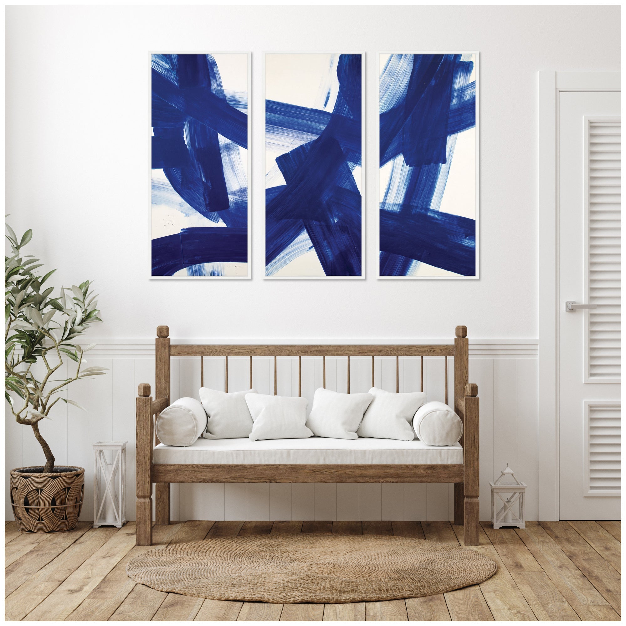 Cobalt Mark No.
1, No.
2, & No.
3 3 Piece Framed Canvas Wall Art Set by Amy Lighthall
