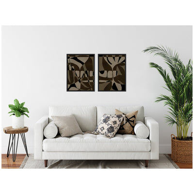 Sylvie Contour 1 and 2 Framed Canvas Art Set by Shatha Al Dafai