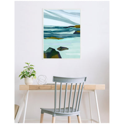 Sylvie Ocean Breeze Framed Canvas by Nikita Jariwala