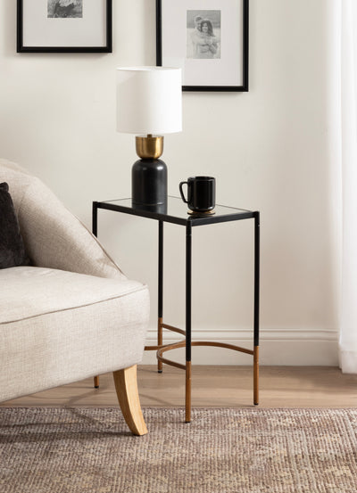 Catriona Side Table Mirror and Metal