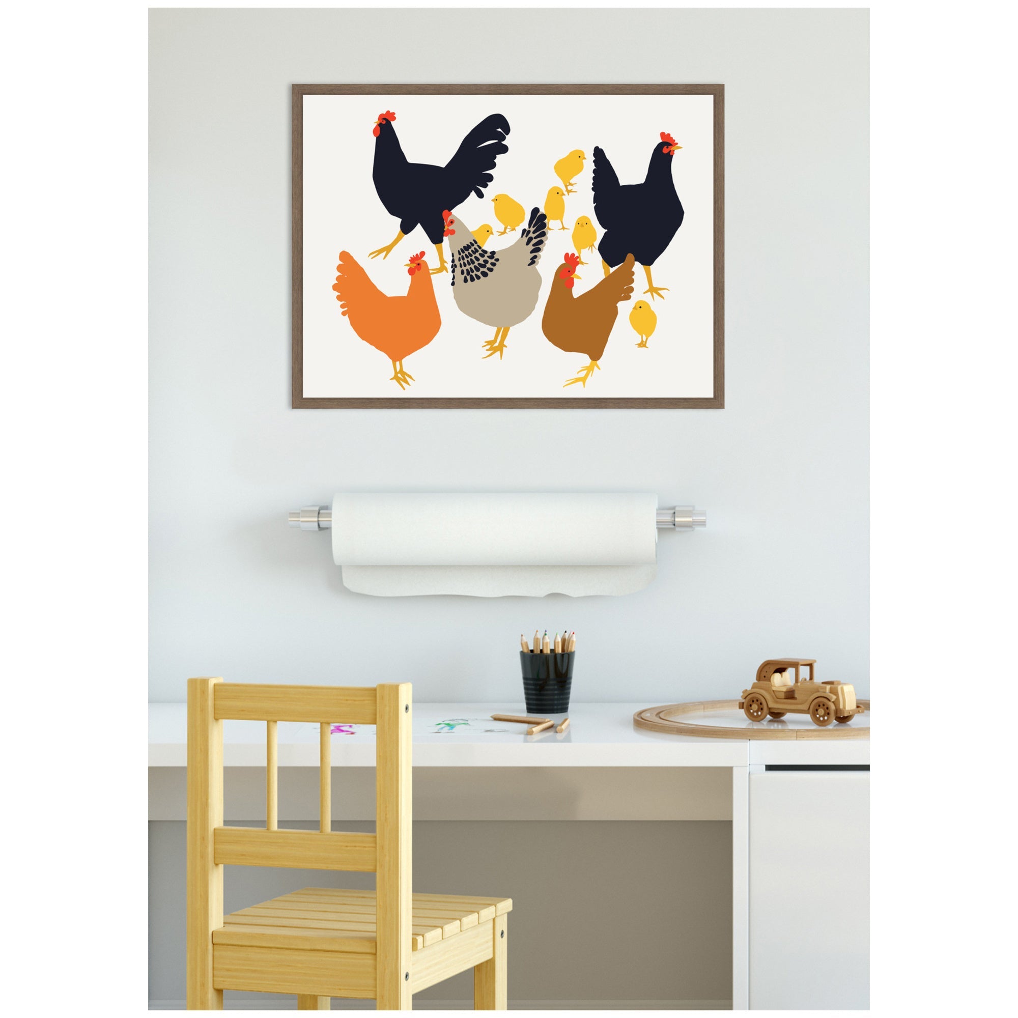 Sylvie Urban Flock Framed Canvas by Hannah Beisang