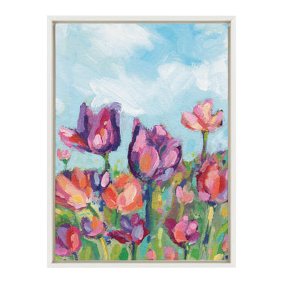 Sylvie Spring Framed Canvas by Rachel Christopoulos by kateandlaurel - main product image for Resin Society