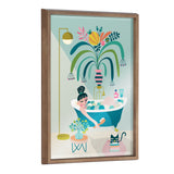 Blake Time to Relax Framed Printed Glass by kateandlaurel - main product image for Resin Society