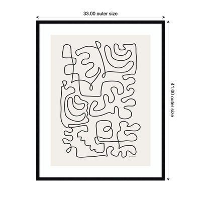 Connected Lines by Gabrielly Guedes Framed Wall Art Print