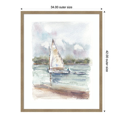 Framed Art 1 Maryanne Welch Chatham Fog Sailboat by Patricia Shaw