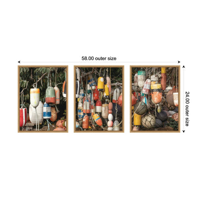 Buoys No.
1 No.
2 and No.3 3 Piece Framed Canvas Wall Art Set by Emiko and Mark Franzen F2 Images