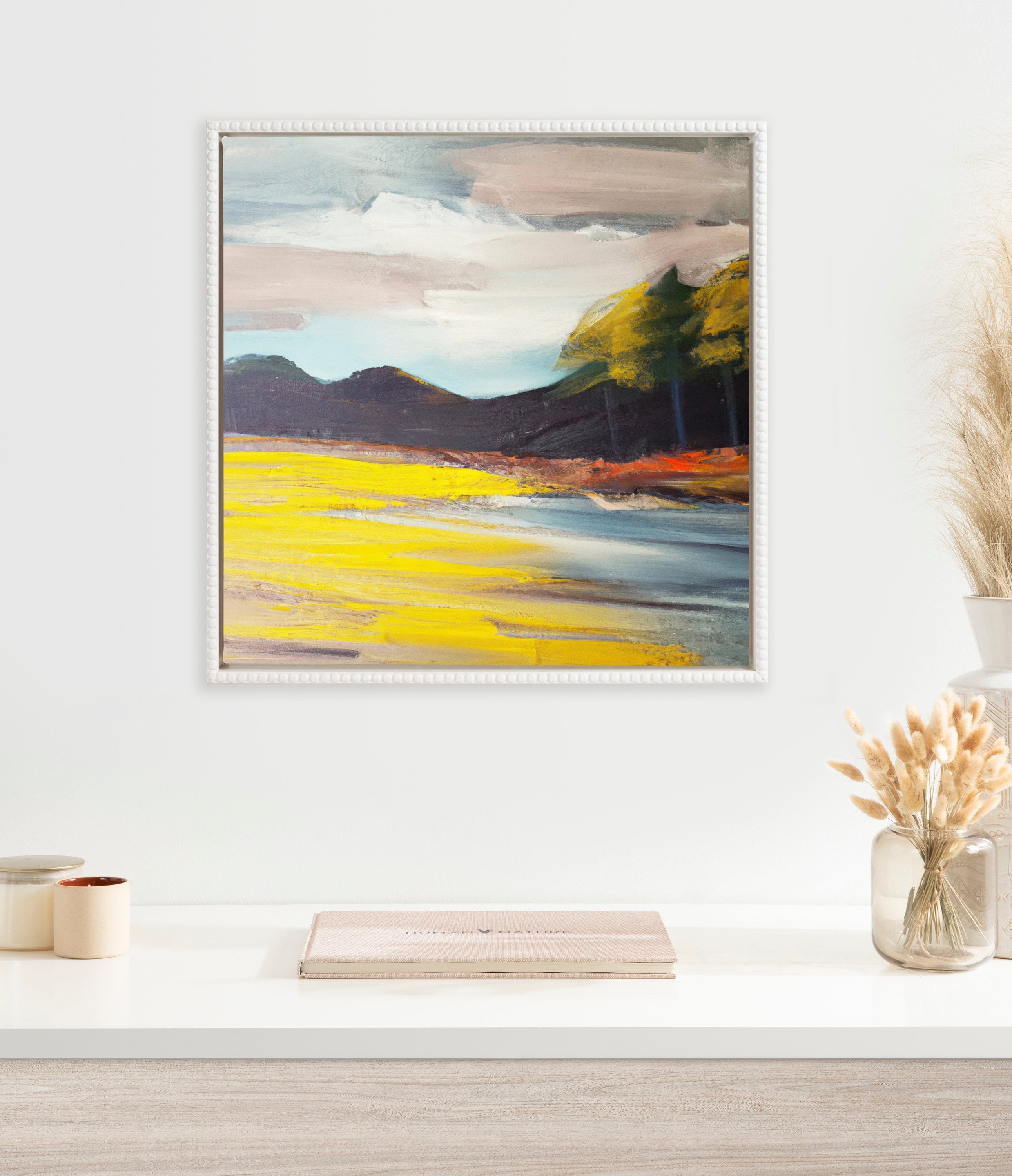 Sylvie Blank Framed Canvas 22x22