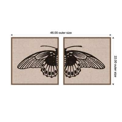 Vlinder 1901 Julie de Graag No.
1 & No.
2 2 Piece Framed Canvas Wall Art Set by Nostalgia Prints