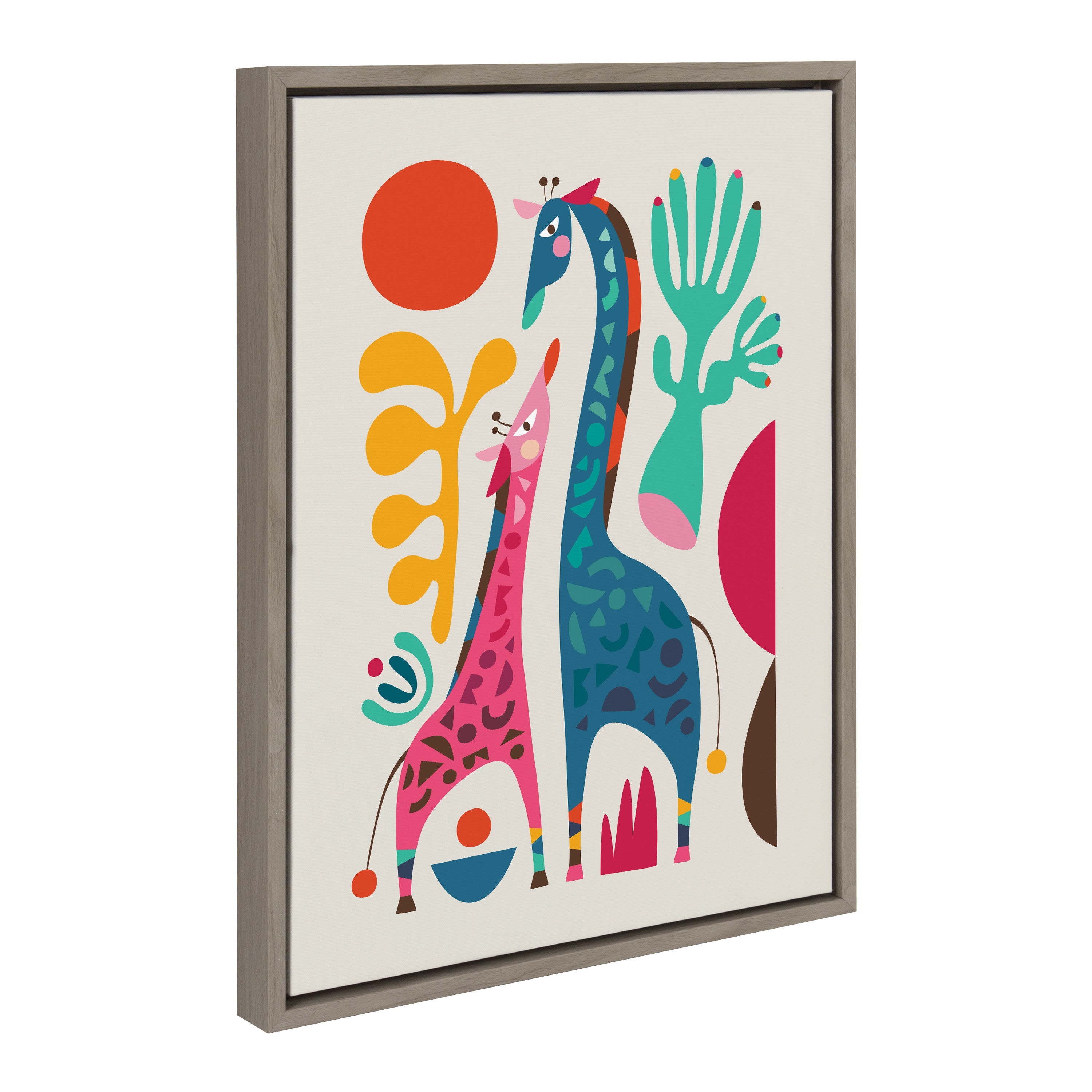 Sylvie Giraffe Love Framed Canvas by kateandlaurel - product image 16 for Resin Society