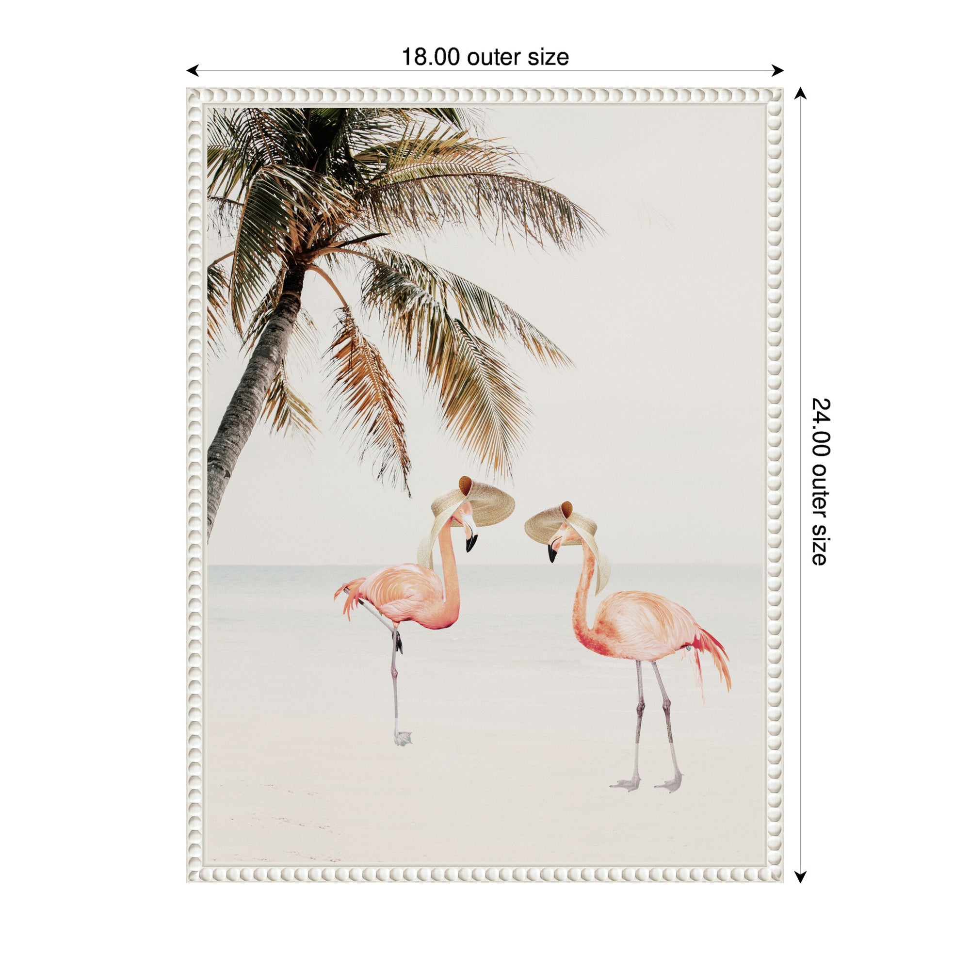 Sylvie Flamingos on Vacation Framed Canvas by July Art Prints