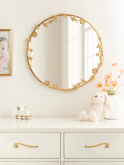 Rosella Floral Wall Mirror Metal