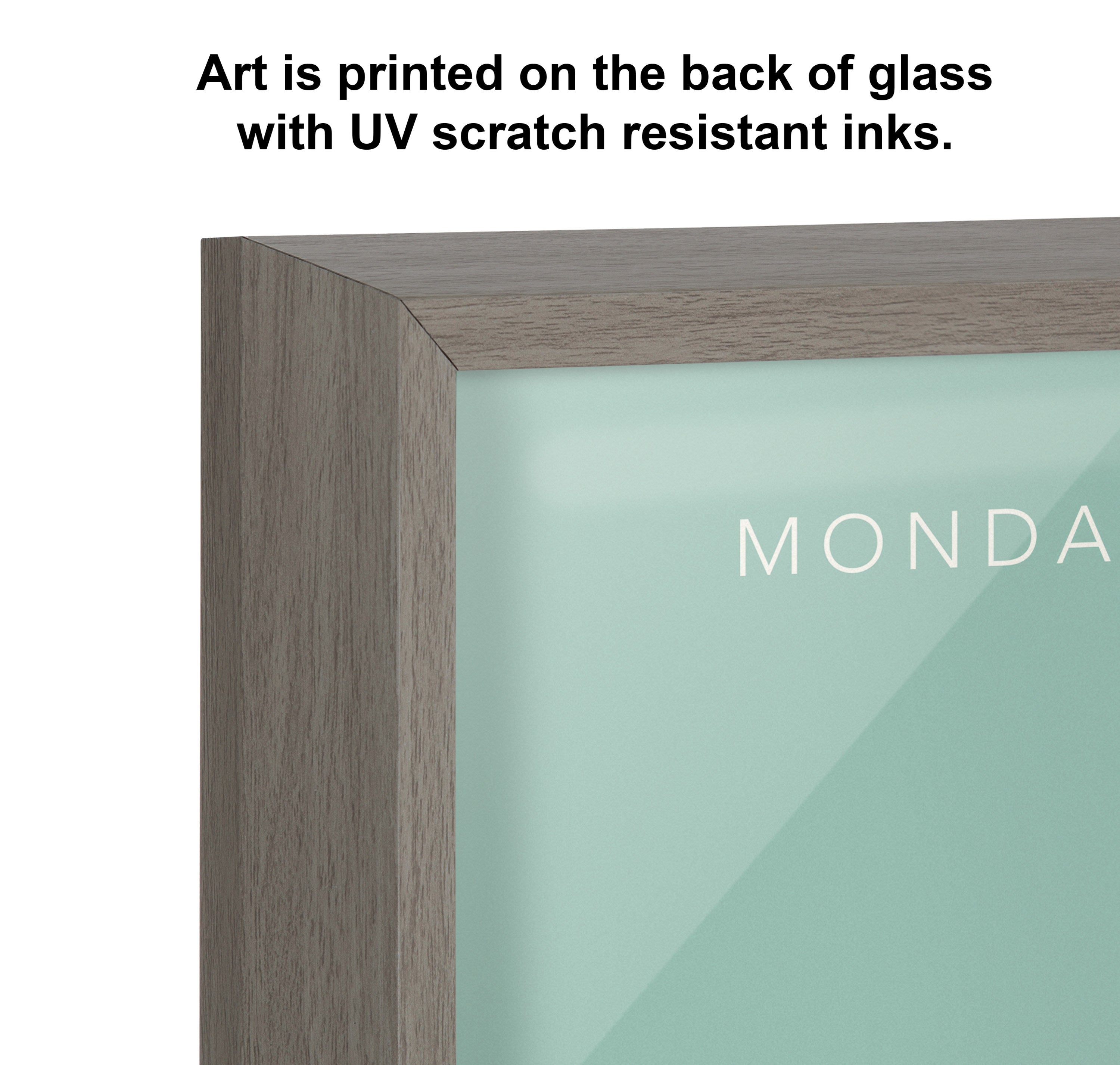 Blake This Week Teal Framed Printed Glass by The Creative Bunch Studio by kateandlaurel - product image 3 for Resin Society