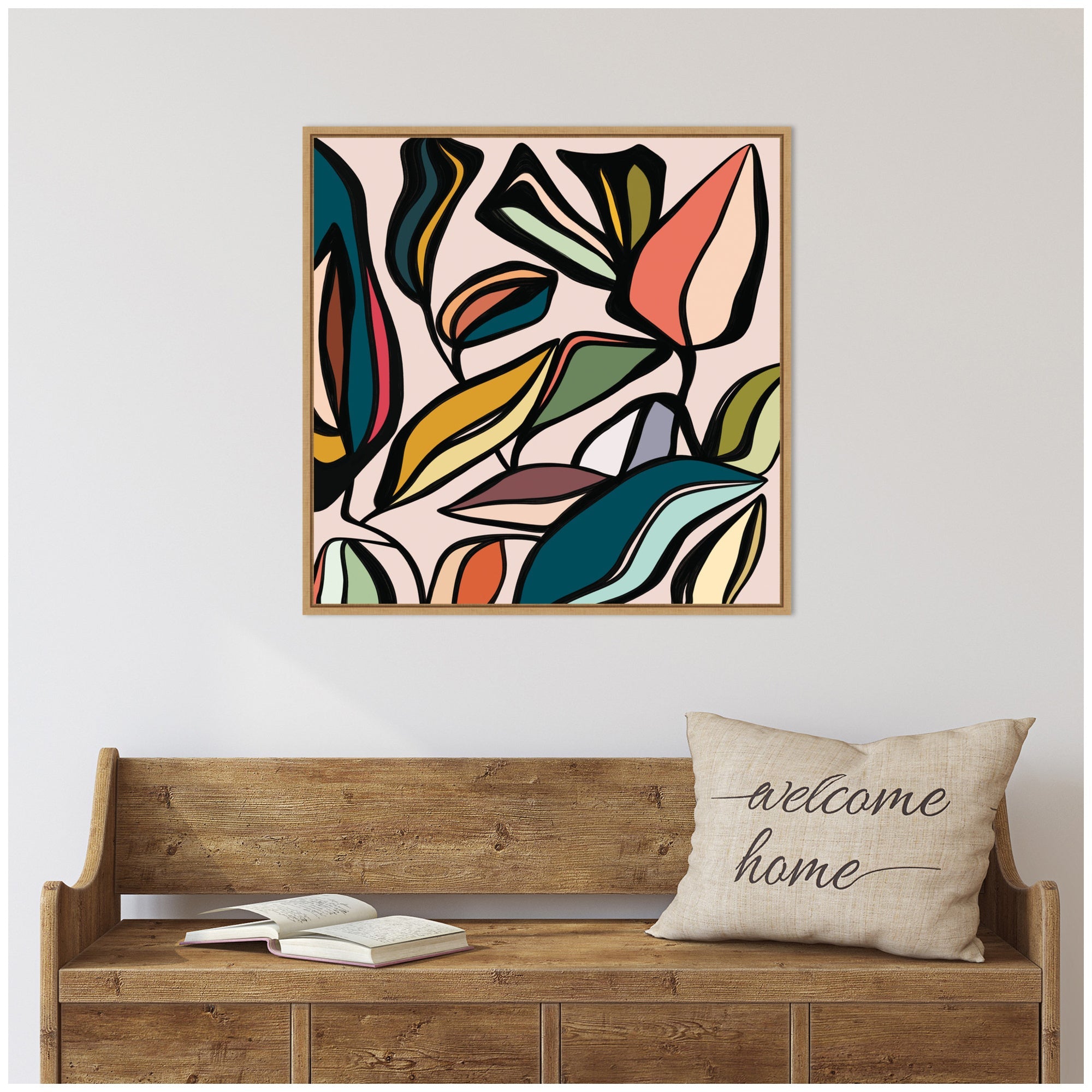 Fanciful Ficus SQ Expansion by Alicia Bock Framed Canvas Wall Art Print