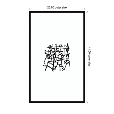 Organic Lines BW Grayscale by Statement Goods Framed Wall Art Print