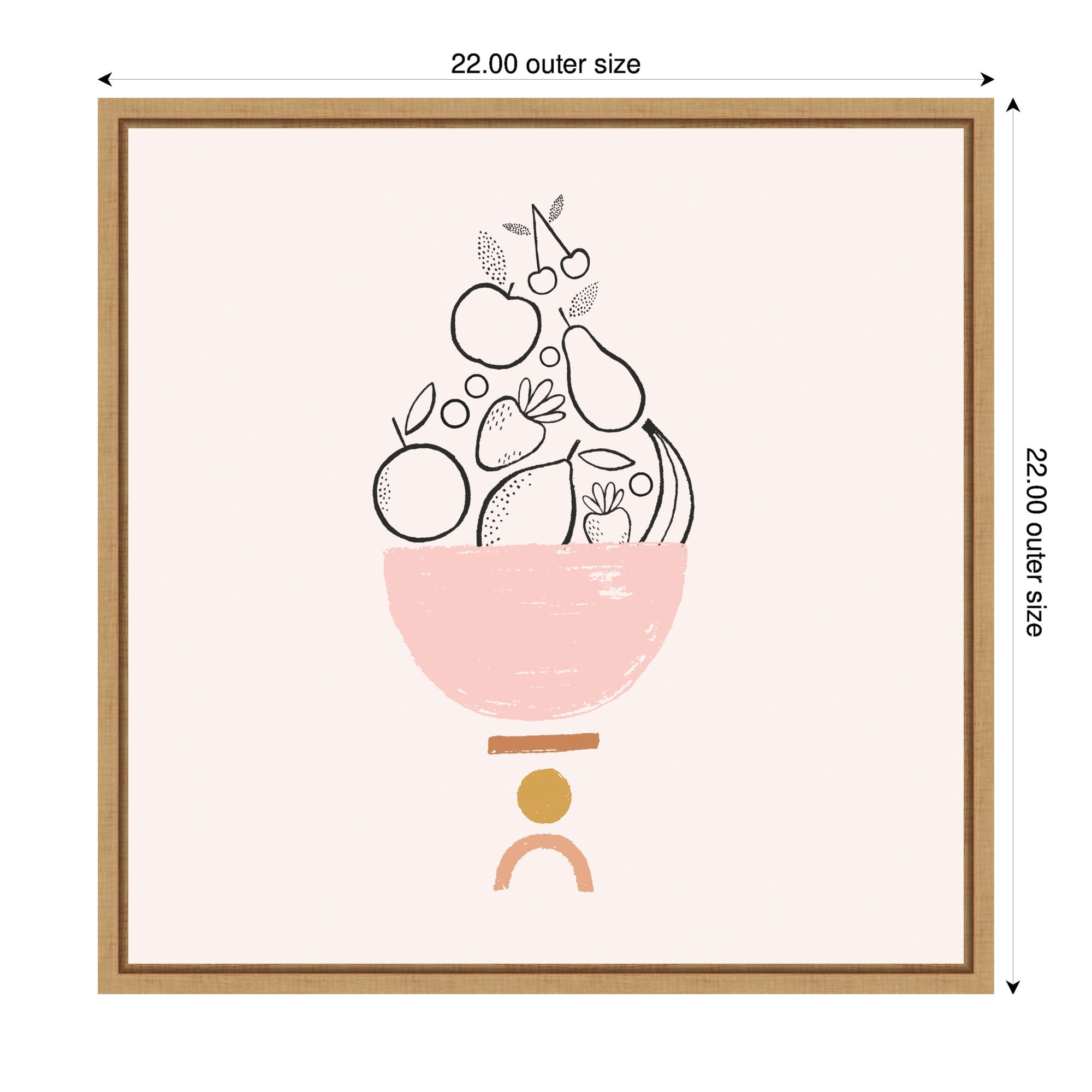 Sylvie Bowl of Fruitness Framed Canvas by Duchess Plum