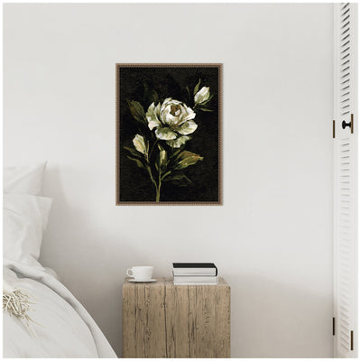 Sylvie Moody Floral 2 Framed Canvas by Annie Quigley