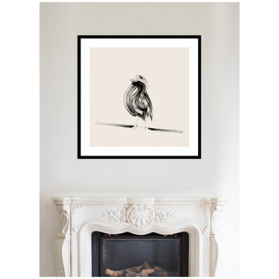 Bird on a Branch by Danushka Abeygoda Framed Wall Art Print