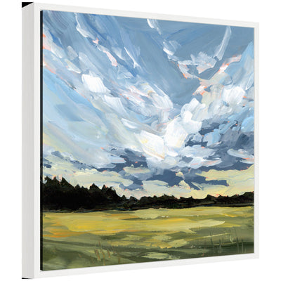 Sylvie Before The Storm framed canvas art showing a serene landscape by Emily Kenney