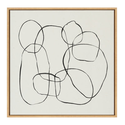 Sylvie Dancing Circles Framed Canvas