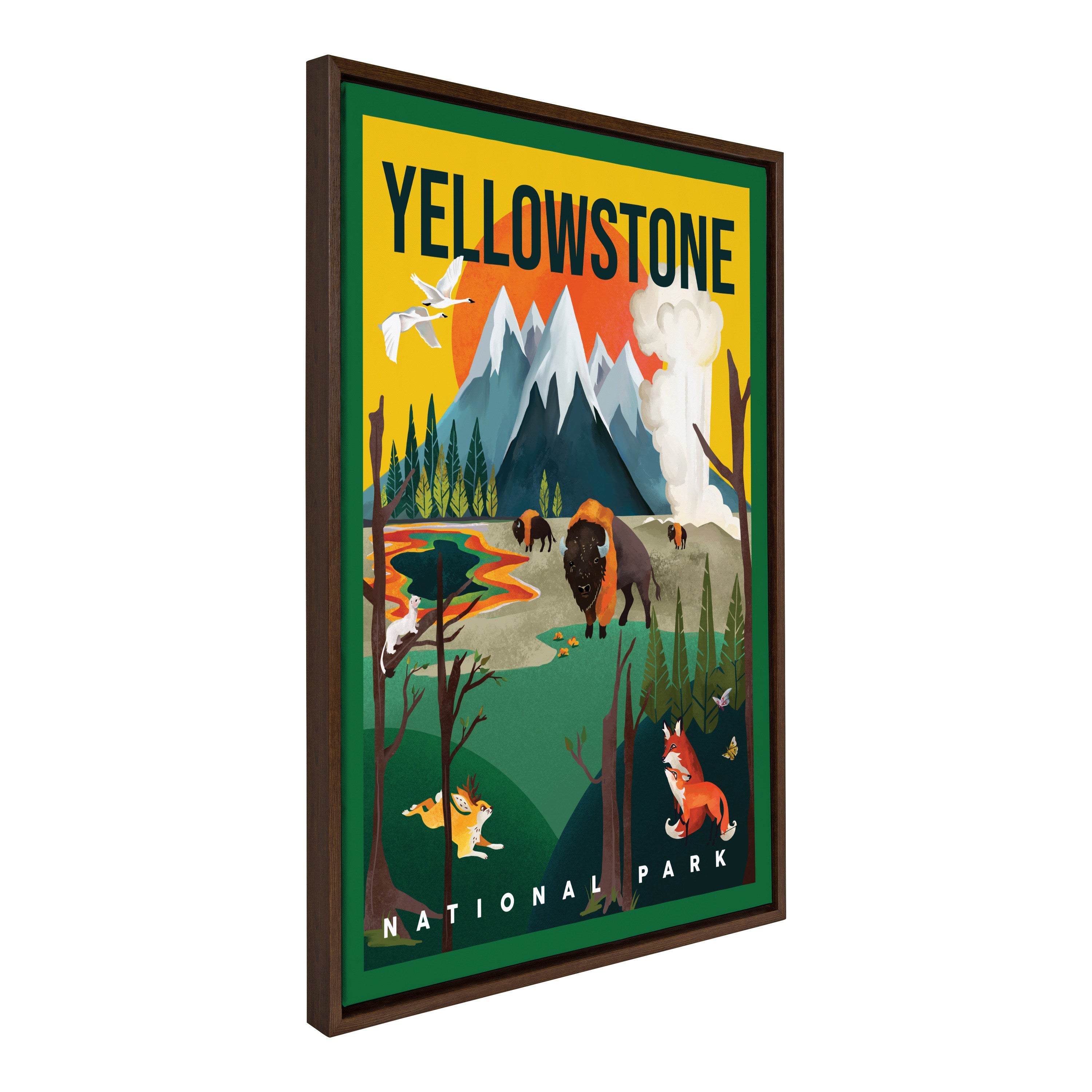 Sylvie Yellowstone Park Framed Canvas by kateandlaurel - product image 2 for Resin Society