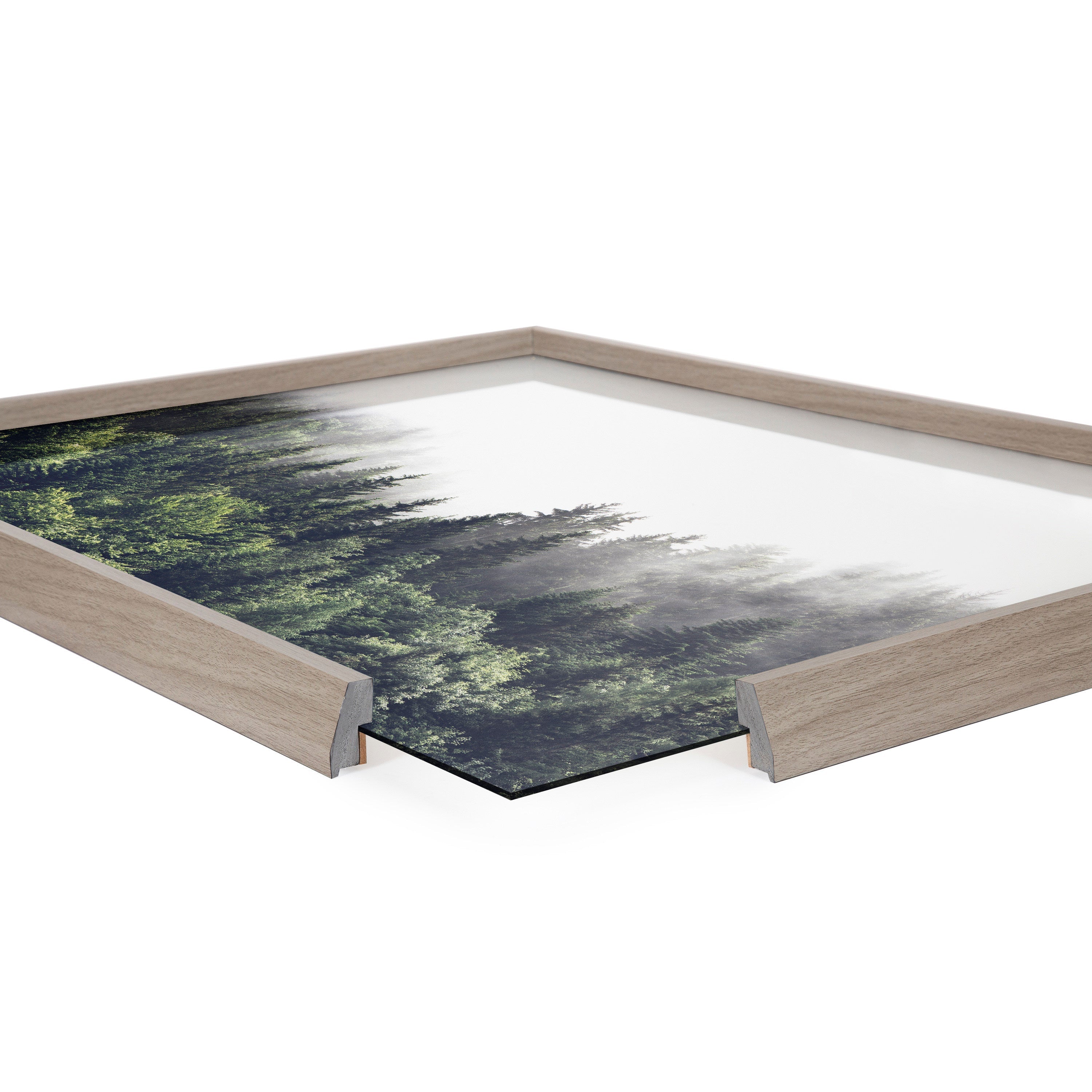 Blake Lush Green Forest on a Foggy Day Framed Printed Glass by kateandlaurel - product image 9 for Resin Society