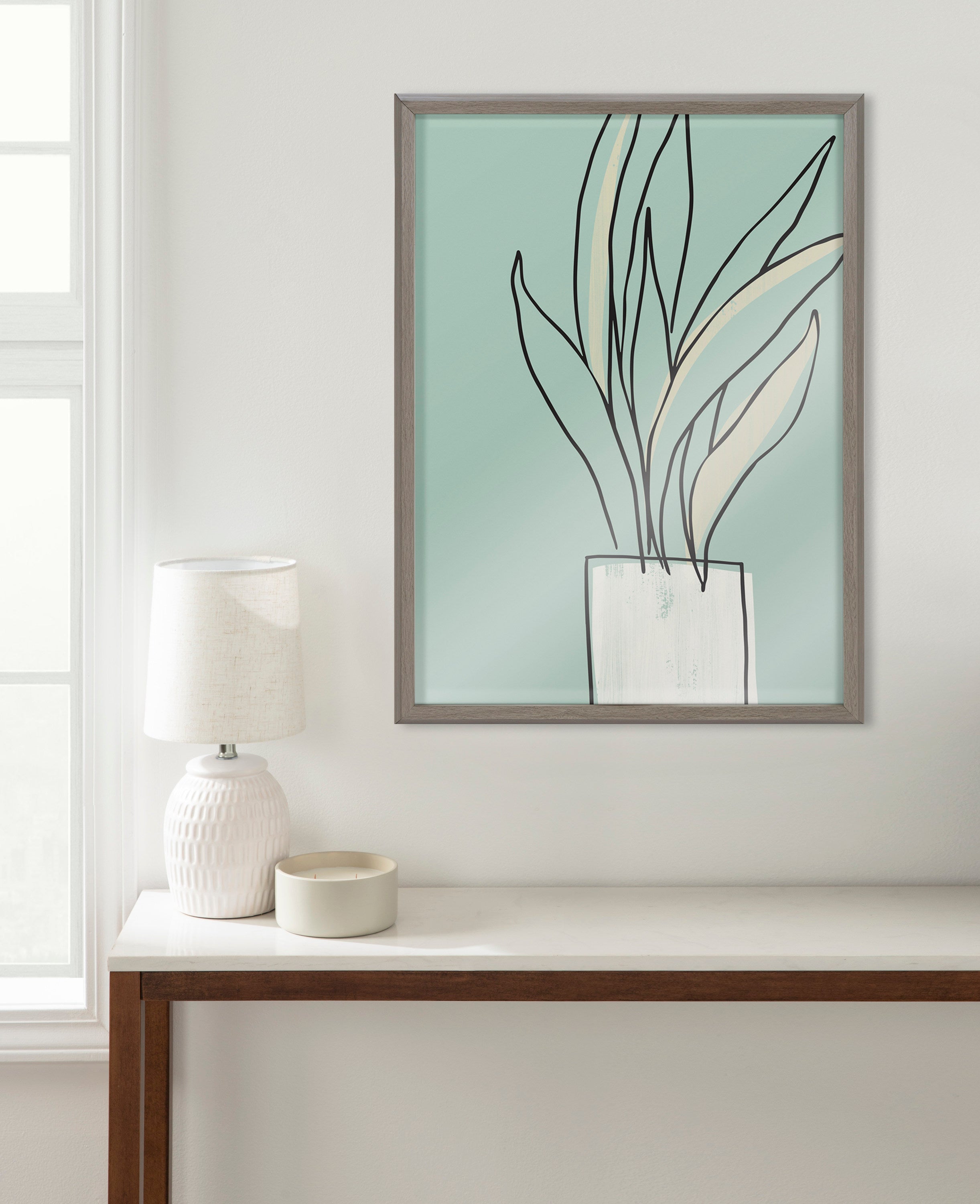 Blake Serene Growth Framed Printed Glass by Elizabeth Silver by kateandlaurel - product image 6 for Resin Society