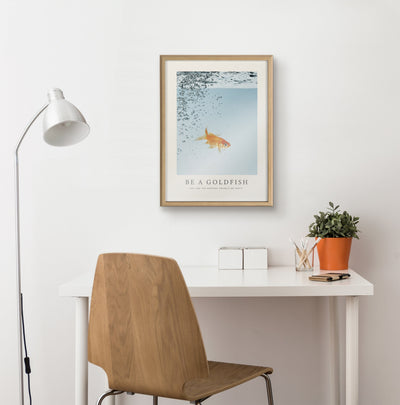 Blake Be A Goldfish Framed Printed Glass by The Creative Bunch Studio by kateandlaurel - product image 5 for Resin Society