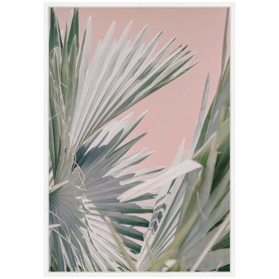 Sylvie Tropical Pink Bismarck Framed Canvas by Alicia Bock