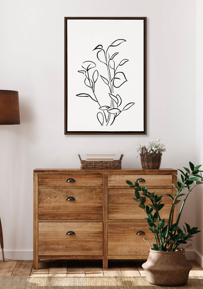 Sylvie Botanical Sketch Print No 2 Framed Canvas