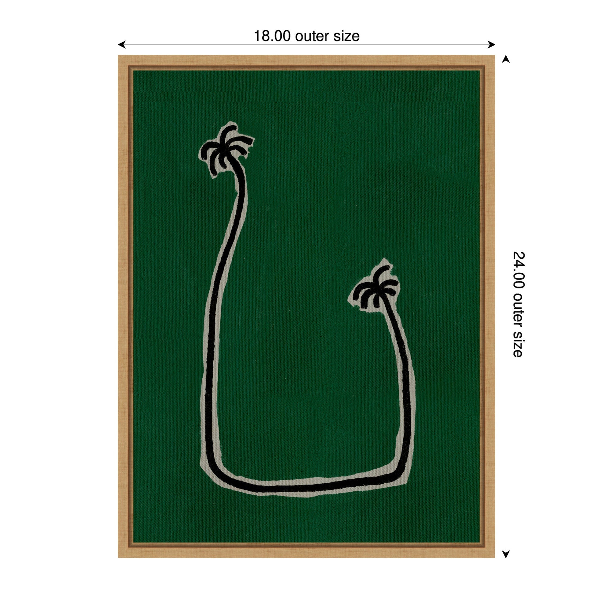 Sylvie Soul Bound Green Framed Canvas by Shatha Al Dafai
