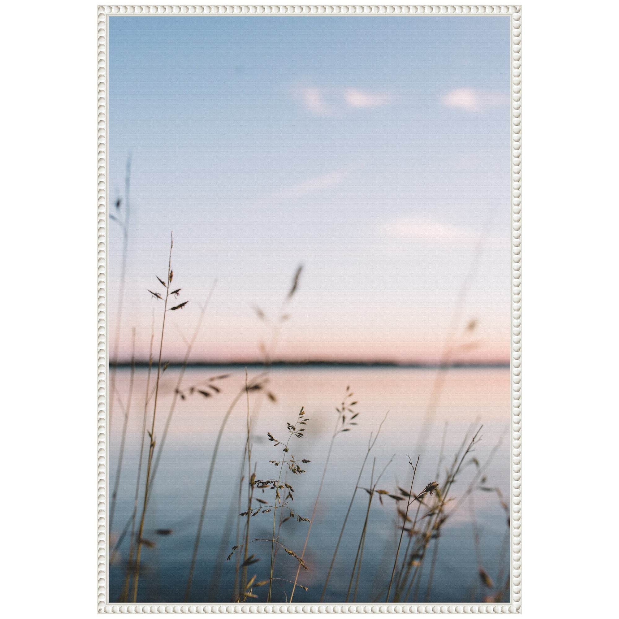 Sylvie Serene Sunset Lake Landscape Framed Canvas by Patricia Hasz