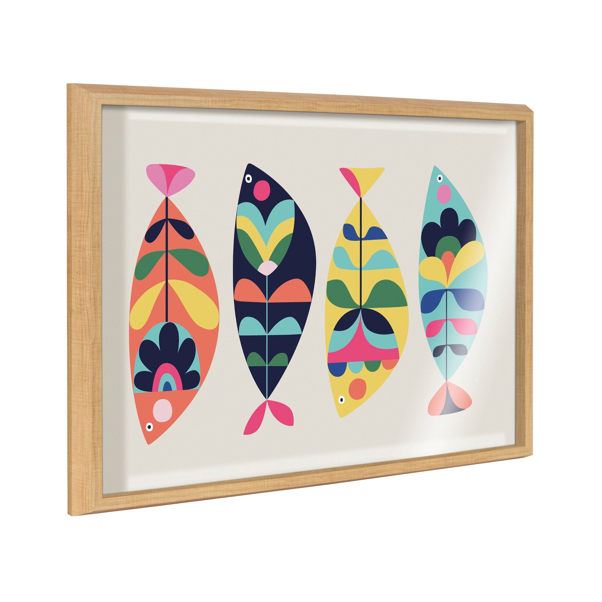 Blake MCM Fish Framed Printed Glass by kateandlaurel - main product image for Resin Society