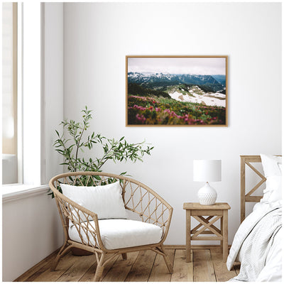 Sylvie Snow Covered Mountain Landscape Framed Canvas by Patricia Hasz