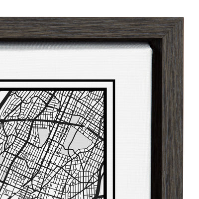 Sylvie New York City Map Framed Canvas by Jake Goossen