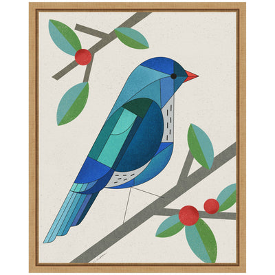 Sylvie MCM Bluebird Framed Canvas by Carey Copeland