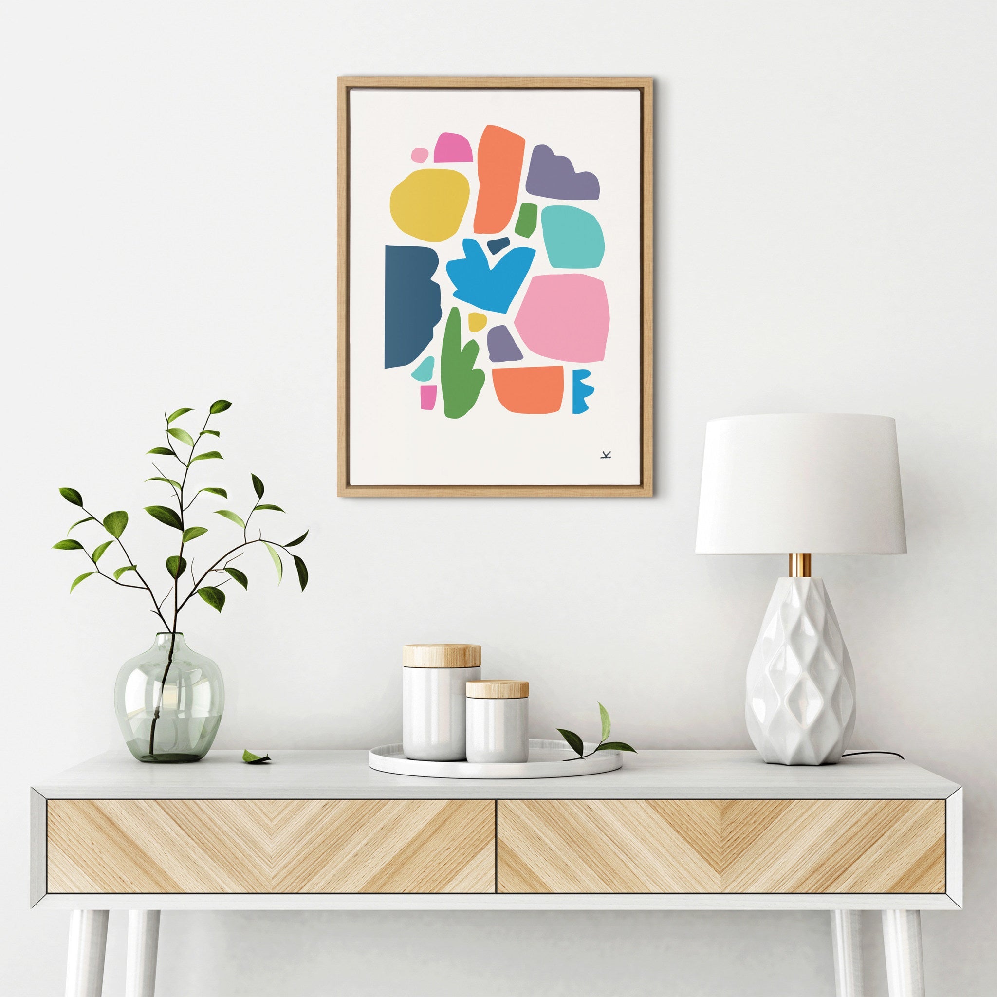 Sylvie Summer Love Songs Framed Canvas by kateandlaurel - product image 7 for Resin Society