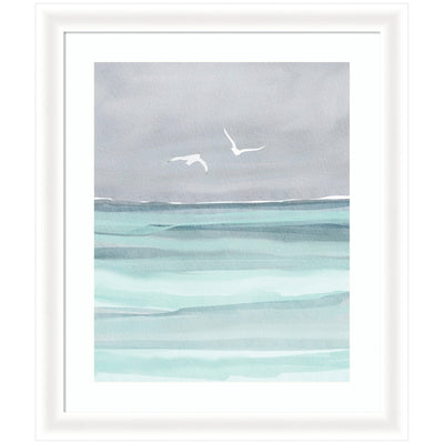 Framed Art Sea and Seagulls by Nikita Jariwala